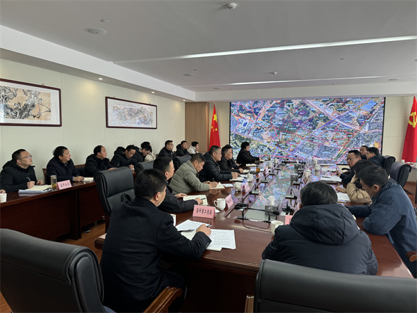 2月8日，縣委主要負責同志調(diào)研富豐新城片區(qū)項目建設(shè)并召開征遷工作座談會（縣委書記汪凱，縣人大常委會副主任、縣委辦主任江勇民 ，縣政協(xié)副主席、縣發(fā)改委主任張冬春，縣科商工信局局長汪璟峰，縣人社局局長朱曉明 ）.jpg
